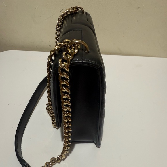 Jimmy Choo Leather Avenue Quad quilted shoulder bag Black Leather, Gold, New - Picture 8 of 13